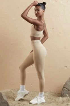 Seamless High Waist Leggings In Beige -Core Fit Shop BT0610 BT0591 4 Humus Brown Sports Bra Sports Leggings e447ce84 a7ac 46a0 b456 22c68d6176ae