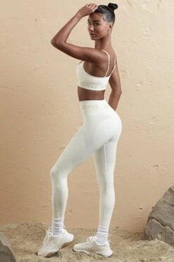 Seamless High Waist Leggings In Cream -Core Fit Shop BT0610 BT0591 4 White Sports Bra Leggings 80f284ff 5c5e 4df5 b507 ab562ca7bcfc