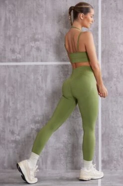 High Waist Seamless Leggings In Olive -Core Fit Shop BT0615 BT0612 12 Aligned Olive Scoop Sport Bra Superset Full Length Leggings d02183d2 f25c 4411 b017 35ae140ffbe2