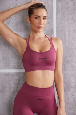 Scoop Neck Sports Bra In Dark Rose 15 Scoop Neck Sports Bra In Dark Rose -Core Fit Shop BT0615 BT0612 1 Superset Aligned Rose Scoop Sportbra Full Length Leggings