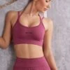 Scoop Neck Sports Bra In Dark Rose -Core Fit Shop BT0615 BT0612 6 Superset Aligned Rose Scoop Sportbra Full Length Leggings