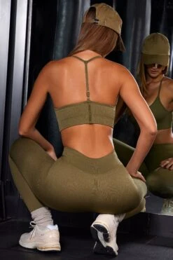 High Waist Ribbed Leggings In Olive -Core Fit Shop BT0621 9 BT0626 Olive V Waistband Leggings Scoop Sports Bra 2ae82699 eb6a 4581 81e0 0a834a2c81bc