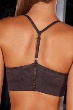 Scoop Neck Halter Sports Bra In Brown 11 Scoop Neck Halter Sports Bra In Brown -Core Fit Shop BT0621 BT0626 12 Brown Scoop Sport Bra Full Length Leggings