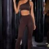 High Waist Split Flare Ribbed Leggings In Brown 2 High Waist Split Flare Ribbed Leggings In Brown -Core Fit Shop BT0627 BT0623 1 Grit All Fired Up Brown Flare Sports Leggings One Strap Sports Bra d6ad6e01 87f9 4f03 ac9c 6cd3ac53d935