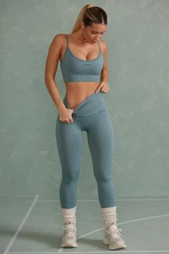 Super Sculpt Full Length Leggings In Mineral Green -Core Fit Shop BT0641 2 Green Leggings a68e3561 bc15 4104 82f1 3e930759e662