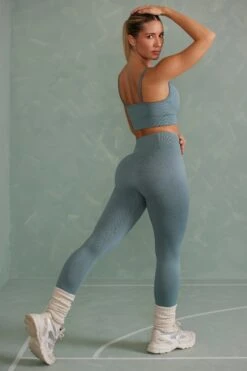 Super Sculpt Full Length Leggings In Mineral Green
