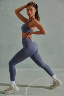 Super Sculpt Full Length Leggings In Steel Blue -Core Fit Shop BT0641 7 Blue Leggings e03aa6b7 d8ae 4243 81ff b833c89042b7