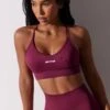 Scoop Neck Multi Strap Sports Bra In Plum -Core Fit Shop BT0646 4 Plum Scoop Sport Bra 1a050b09 d24a 417a 9fa7 cfc82be7ff92