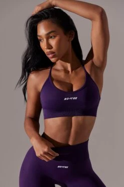 Scoop Neck Multi Strap Sports Bra In Purple -Core Fit Shop BT0646 4 Purple Scoop Neck Sports Braa 33b72a9c 1d5d 4d43 b7ea df12e66247ca