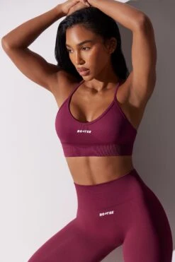 Scoop Neck Multi Strap Sports Bra In Plum -Core Fit Shop BT0646 5 Plum Scoop Sport Bra 68b25d7d 0bc2 479e 8d25 33ba58dd41d5