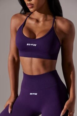 Scoop Neck Multi Strap Sports Bra In Purple -Core Fit Shop BT0646 6 Purple Scoop Neck Sports Braa 1f0c87cb 8396 401c b72f 2aafa63818c6