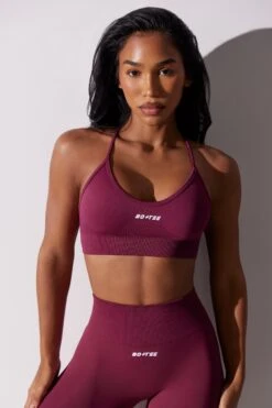 Scoop Neck Multi Strap Sports Bra In Plum -Core Fit Shop BT0646 7 Plum Scoop Sport Bra eddeb333 9cc9 4c08 b573 b6da61515e7a