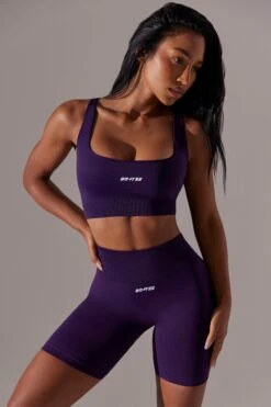 High Waist Super Sculpt Biker Shorts In Purple