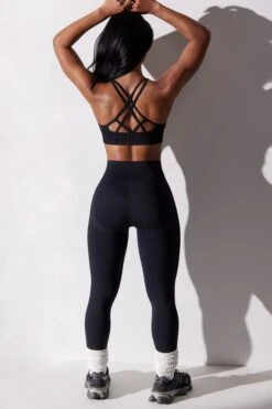 High Waist Super Sculpt Leggings In Black -Core Fit Shop BT0650 1 Black Leggings