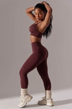 High Waist Super Sculpt Leggings In Burgundy -Core Fit Shop BT0650 3 Burgundy Leggings 5e11ea64 57eb 4e07 b97e e94b1ab41aea