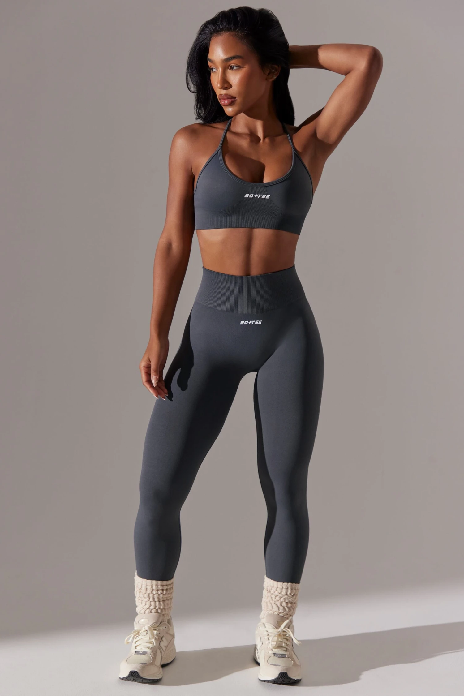 High Waist Super Sculpt Leggings In Grey 9 High Waist Super Sculpt Leggings In Grey - Image 7