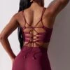 Open Back Square Neck Sports Bra In Plum -Core Fit Shop BT0652 6 Ardor Plum Square Neckline Lace Up Back Bra 3d2a15e3 7f5a 4b4b a834 59c74330f82c