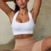 Cut Out Define Luxe Sports Bra In White -Core Fit Shop BT0666 1 Mindset White Cut Out Sports Bra 429ef357 cbfc 4540 8fbc ace4ea3f3272