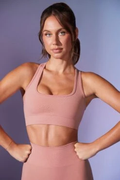 Cut Out Define Luxe Sports Bra In Dusty Mauve 14 Cut Out Define Luxe Sports Bra In Dusty Mauve -Core Fit Shop BT0666 3 Dusty Mauve Cut Out Sports Bra
