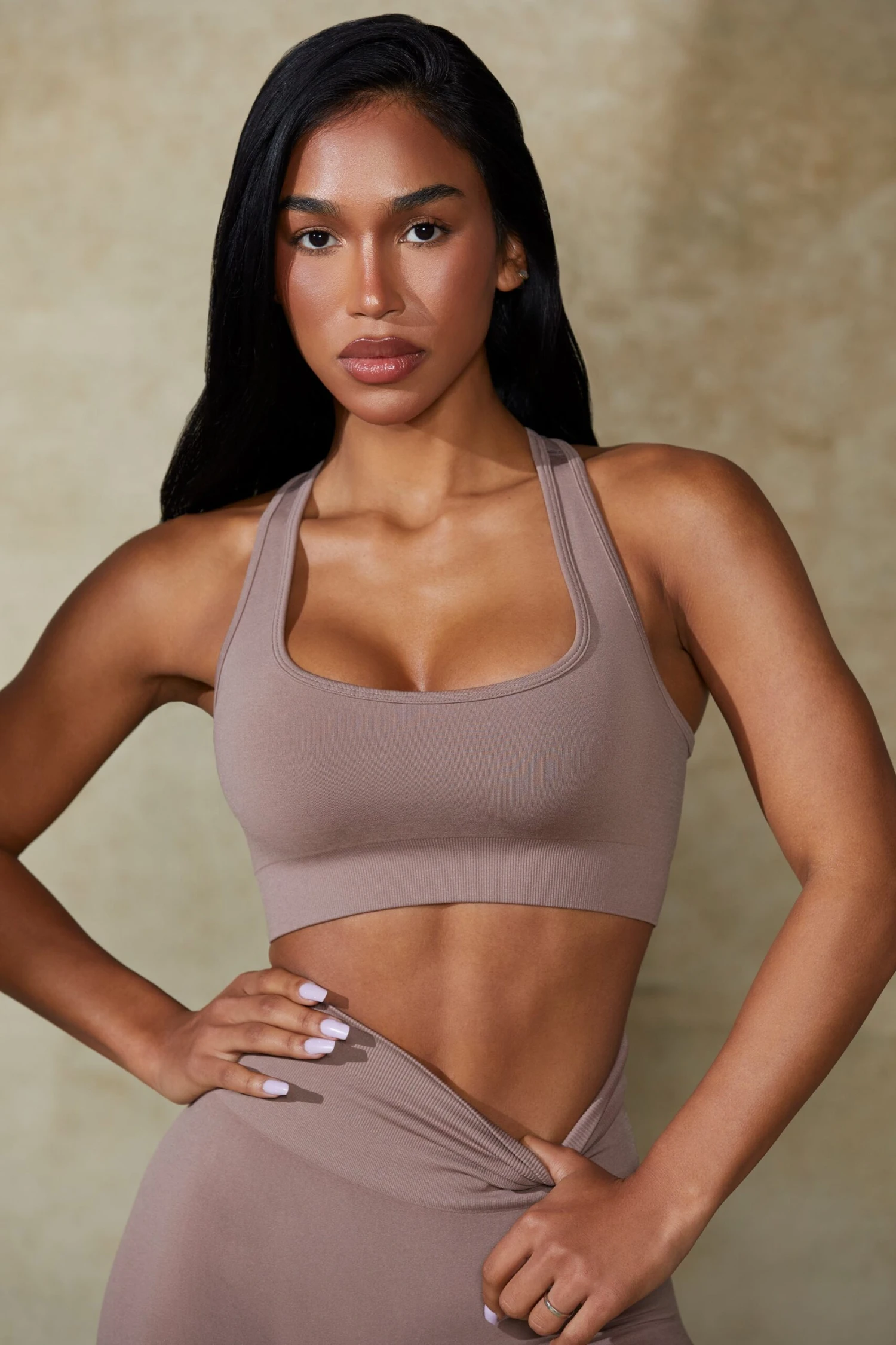 Cut Out Define Luxe Sports Bra In Mocha 8 Cut Out Define Luxe Sports Bra In Mocha - Image 6