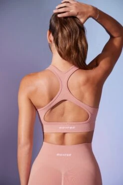 Cut Out Define Luxe Sports Bra In Dusty Mauve 15 Cut Out Define Luxe Sports Bra In Dusty Mauve -Core Fit Shop BT0666 5 Dusty Mauve Cut Out Sports Bra