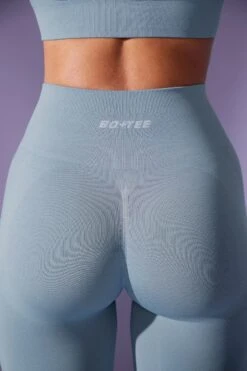 High Waist Define Luxe Leggings In Denim Blue -Core Fit Shop BT0668 8 Power Slate Blue Leggings