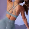 High Neck Open Back Define Luxe Sports Bra In Denim Blue 2 High Neck Open Back Define Luxe Sports Bra In Denim Blue -Core Fit Shop BT0674 7 Prime Slate Blue High Neck Sports Bra b1e2100b dfbc 4818 bbf2 20ff8df6b136