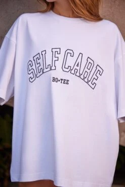 Oversized Short Sleeve T-Shirt In White -Core Fit Shop BT0781 5 RestDay White Oversized T shirt 1