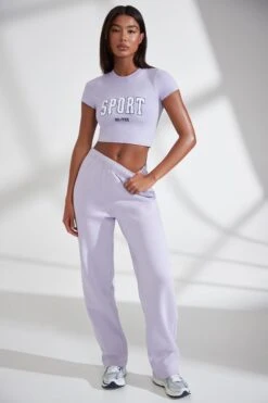 Wide Leg Embroidered Back Joggers In Lavender 13 Wide Leg Embroidered Back Joggers In Lavender -Core Fit Shop BT0825 2 Athletics Lilac Wide Leg Joggers With Embroidery b8992491 a0ba 4a15 869b b6803963315e
