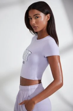 Cap Sleeve Baby Tee In Lavender -Core Fit Shop BT0834 2 Next Level Lilac Top