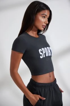 Cap Sleeve Baby Tee In Black -Core Fit Shop BT0834 7 Next Level Black Baby Tee Shirt