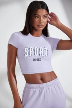 Cap Sleeve Baby Tee In Lavender -Core Fit Shop BT0834 7 Next Level Lilac Top