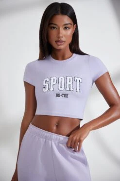 Cap Sleeve Baby Tee In Lavender -Core Fit Shop BT0834 8 Next Level Lilac Top