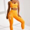 Full Length Seamless Leggings In Orange -Core Fit Shop Look5 627 1