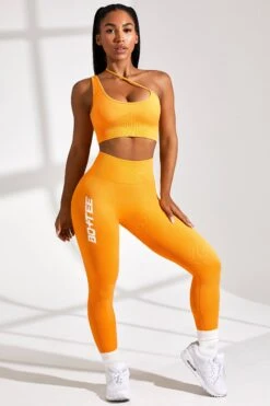 Full Length Seamless Leggings In Orange