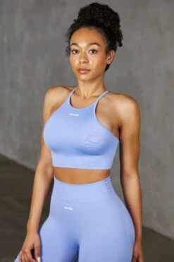 Racer Crop Top In Blue