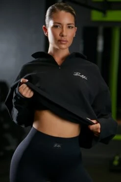 High Neck Sweater In Black