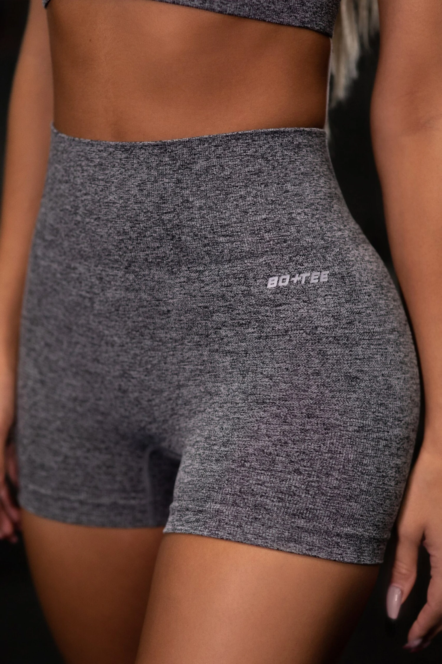 No Limits Seamless High Waisted Shorts In Black Marl 6 No Limits Seamless High Waisted Shorts In Black Marl - Image 4