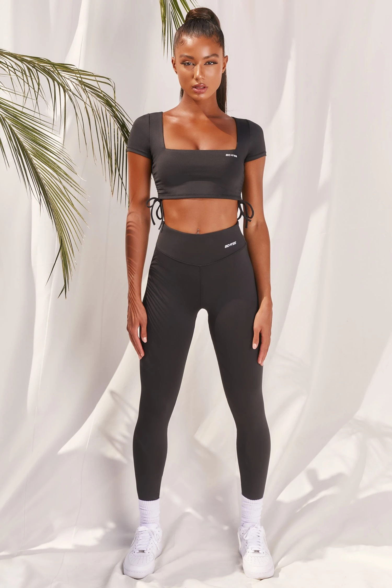 Slinky Crop Top In Black 4 Slinky Crop Top In Black - Image 2