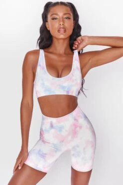 Unleash Seamless Cycling Shorts In Tie Dye