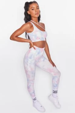 Energy Seamless Full Length Leggings In Tie Dye -Core Fit Shop bt0021 bt0026 9 tie dye strap cross over front crop top logo high waist leggings two piece sportswear 8
