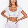 Speed Seamless High Waisted Shorts In Tie Dye -Core Fit Shop bt0022 bt0025 5 tiedye short cap sleeve cycling shorts two piece set gym workout wear 3
