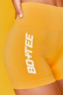 Speed Seamless High Waisted Shorts In Orange -Core Fit Shop bt0022 bt0025 9 orange short cap sleeve cycling shorts two piece set gym workout wear 2