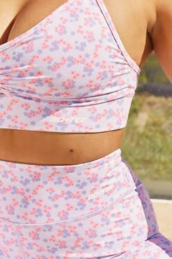Transform Slinky Full Length Leggings In Lilac -Core Fit Shop bt0057 bt0060 10 lilac thrive flourish floral ruched crop top high waist leggings two piece sportswear 2