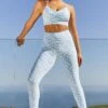 Transform Slinky Full Length Leggings In Blue -Core Fit Shop bt0057 bt0060 1 blue thrive flourish floral ruched crop top high waist leggings two piece sportswear 2