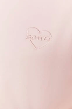 Cropped Sweatshirt In Ivory -Core Fit Shop bt0129 bt0130 4 self love take care ivory heart logo comfy cropped sweater joggers sportswear