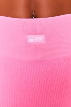 Intense Ribbed Butt Lifting Shorts In Candy Pink 14 Intense Ribbed Butt Lifting Shorts In Candy Pink -Core Fit Shop bt0134 bt0132 6 all for me intense candy pink ribbed stitch detail sports bra high waisted shorts sportswear set