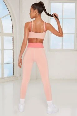 Revive Wrap V Waist Leggings In Pink -Core Fit Shop bt0143 bt0147 5 revive refresh pink bo tee leggings bra sports set