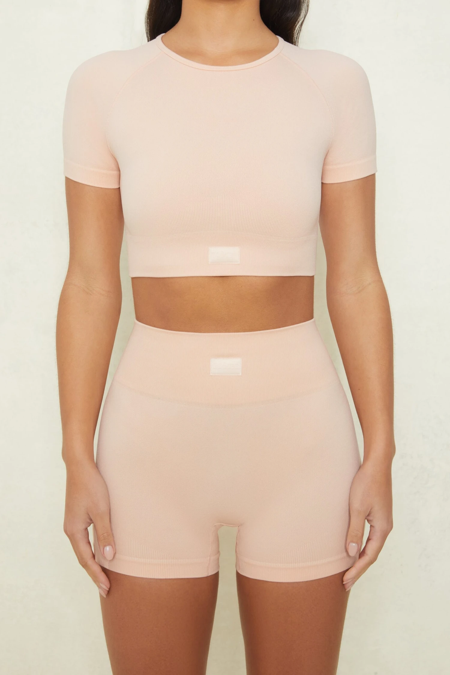 Seamless High Waisted Shorts In Blush 4 Seamless High Waisted Shorts In Blush - Image 2