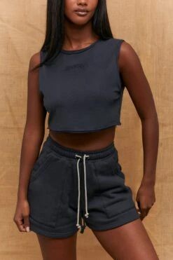 Pocket Jogger Shorts In Black -Core Fit Shop bt0195 6 process black shorts